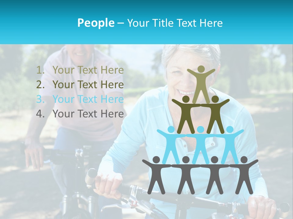 Youthful Bicycle Sunshine PowerPoint Template