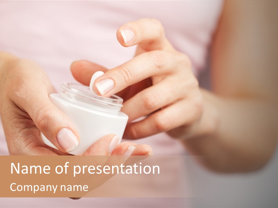 Moisturize Drop Fingernail PowerPoint Template