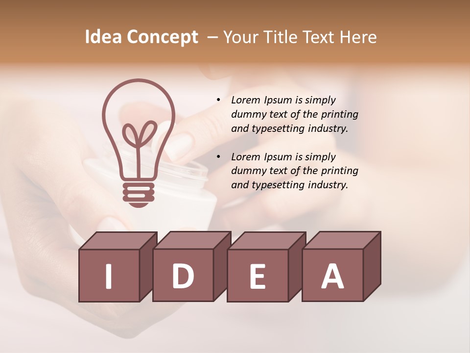 Moisturize Drop Fingernail PowerPoint Template