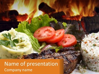 Beef Barbecue Chop PowerPoint Template