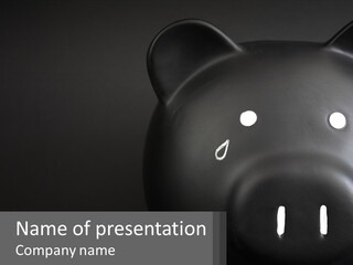 Symbol Tear Piggy PowerPoint Template