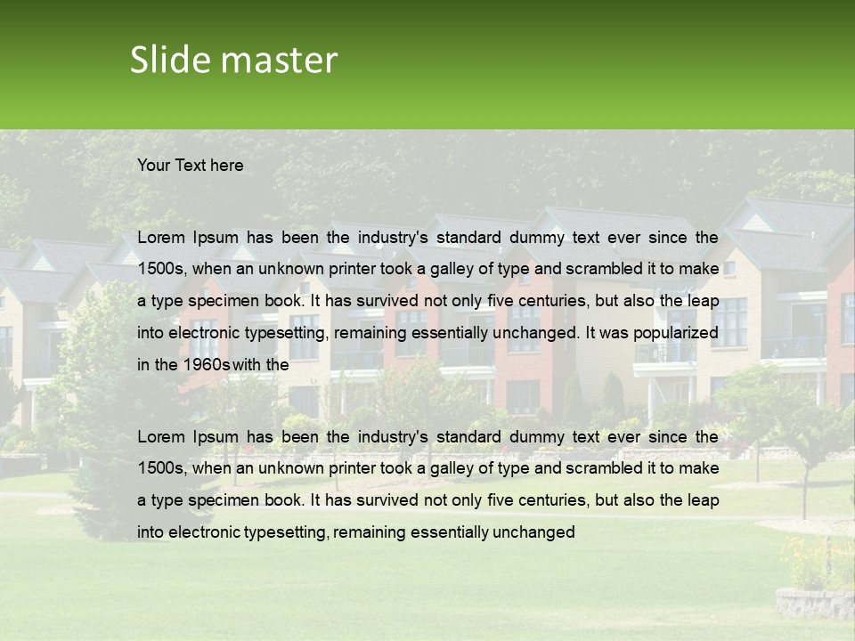 Real Outside Apartment PowerPoint Template