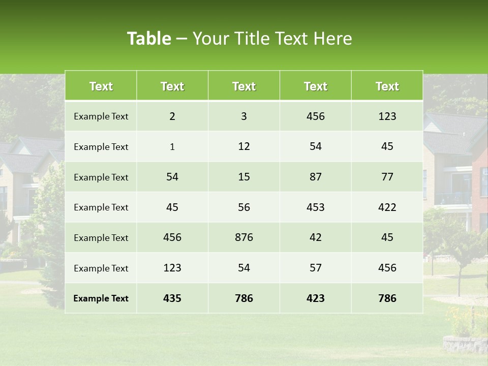 Real Outside Apartment PowerPoint Template