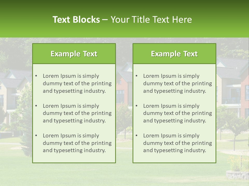 Real Outside Apartment PowerPoint Template