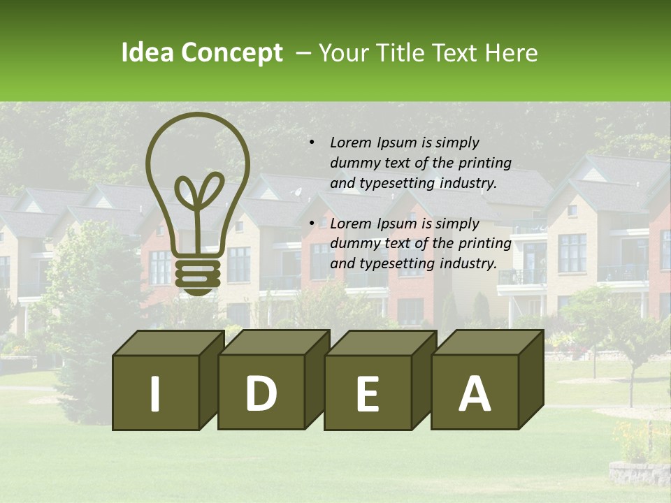 Real Outside Apartment PowerPoint Template