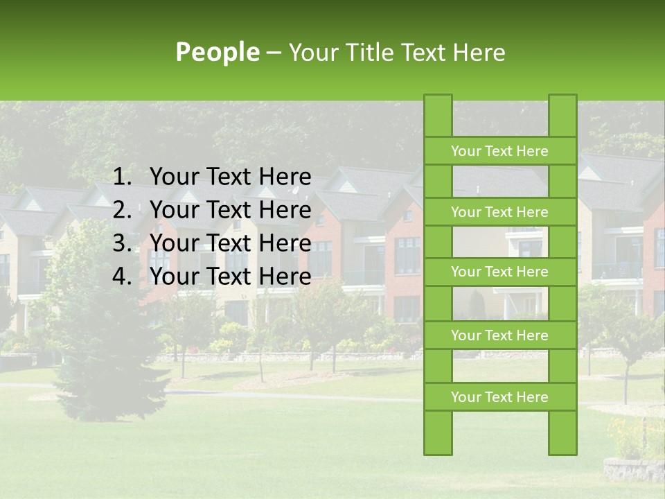 Real Outside Apartment PowerPoint Template