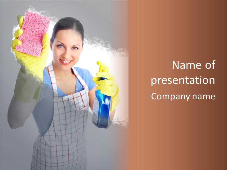 Service Adult Housework PowerPoint Template
