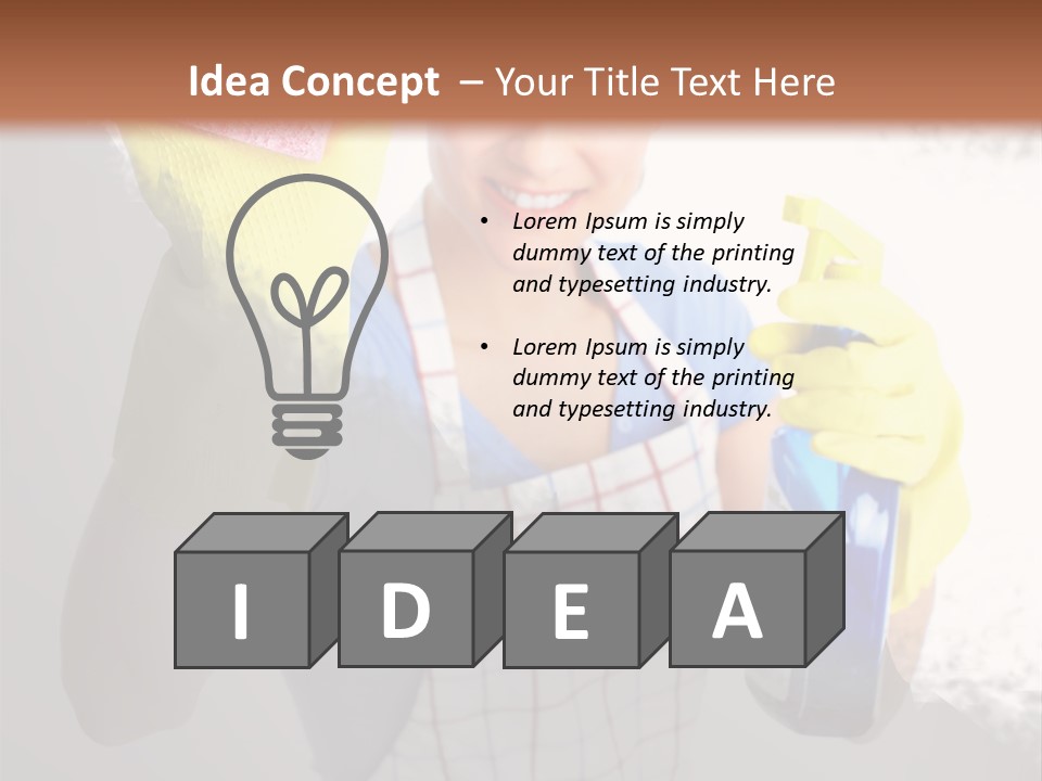 Service Adult Housework PowerPoint Template