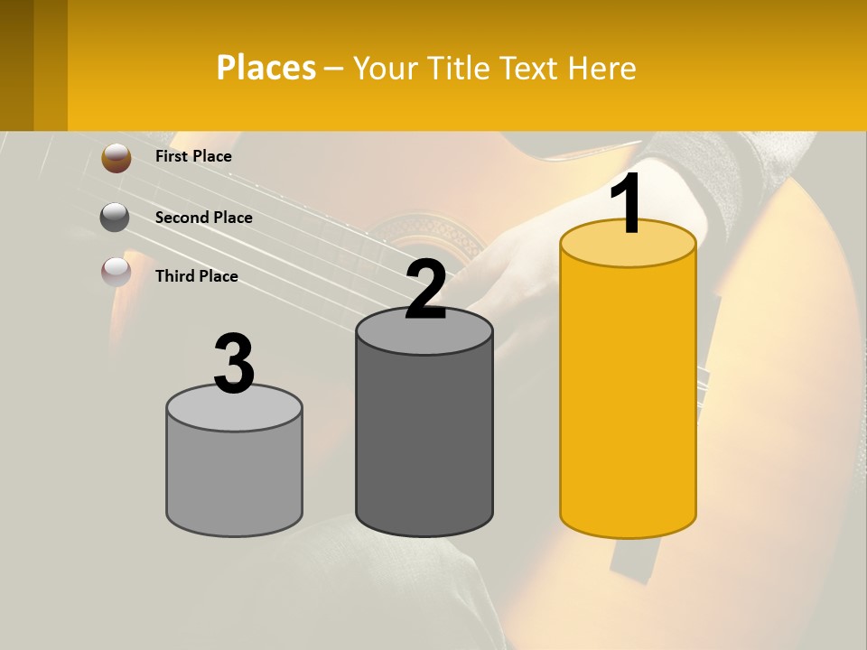 Sixstring Musical Instrument Stringed PowerPoint Template