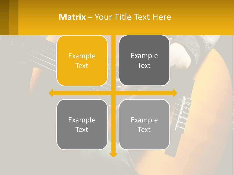 Sixstring Musical Instrument Stringed PowerPoint Template
