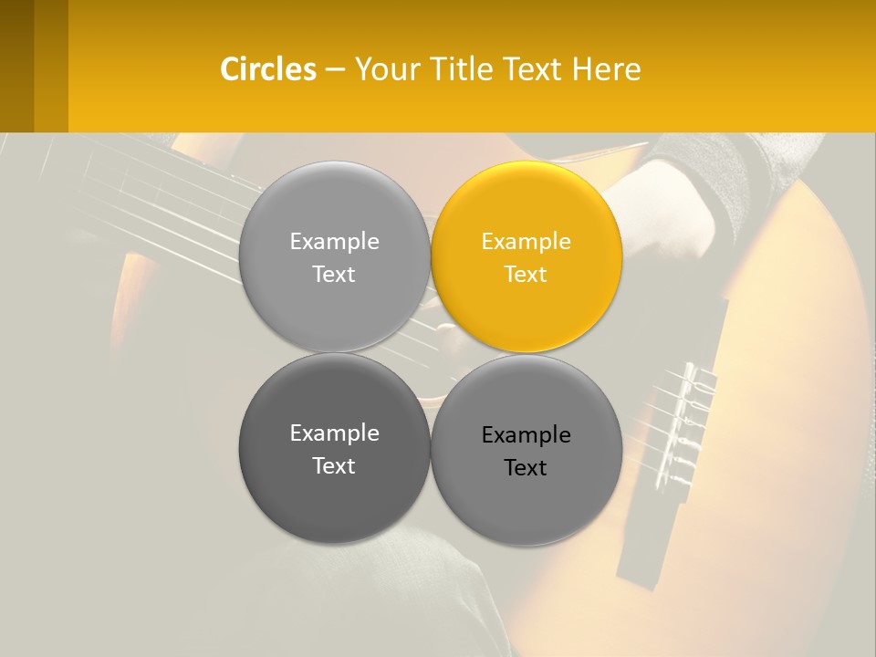 Sixstring Musical Instrument Stringed PowerPoint Template
