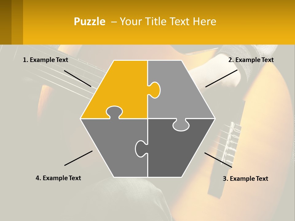 Sixstring Musical Instrument Stringed PowerPoint Template