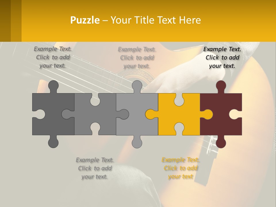 Sixstring Musical Instrument Stringed PowerPoint Template