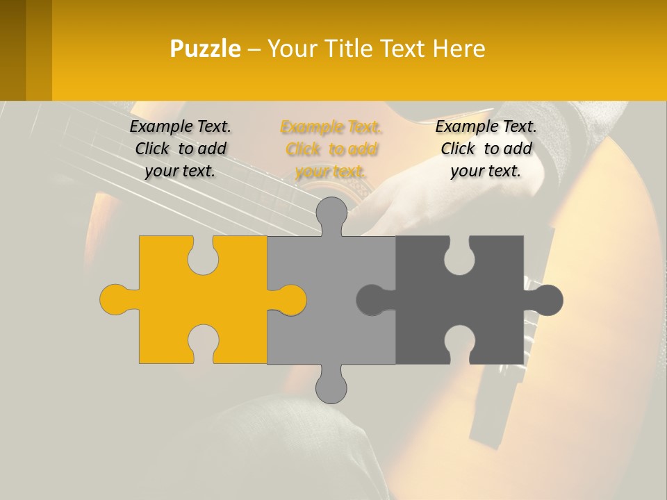 Sixstring Musical Instrument Stringed PowerPoint Template