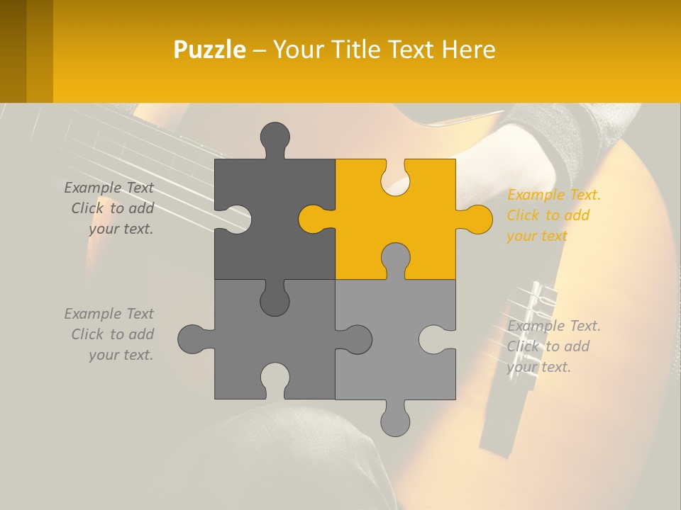 Sixstring Musical Instrument Stringed PowerPoint Template