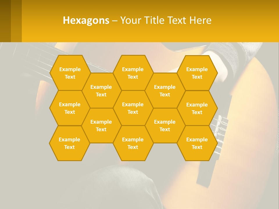 Sixstring Musical Instrument Stringed PowerPoint Template