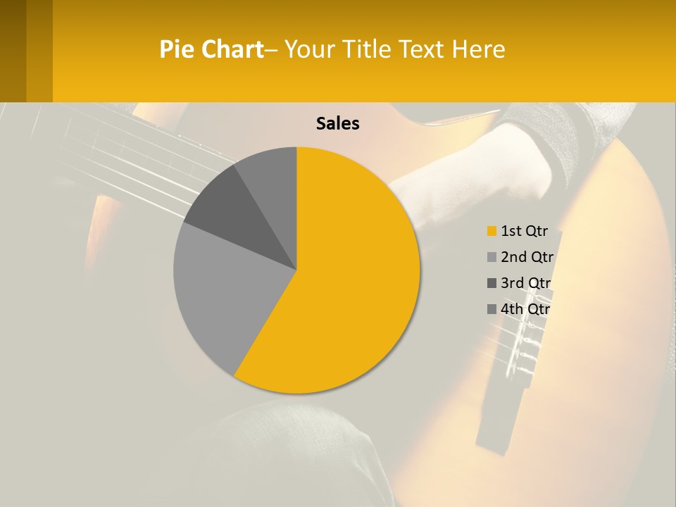 Sixstring Musical Instrument Stringed PowerPoint Template