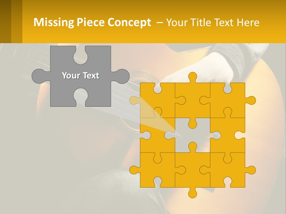 Sixstring Musical Instrument Stringed PowerPoint Template