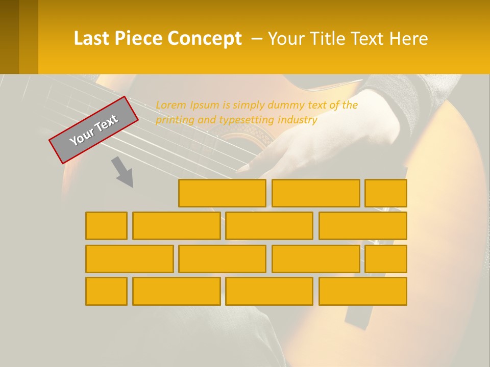 Sixstring Musical Instrument Stringed PowerPoint Template
