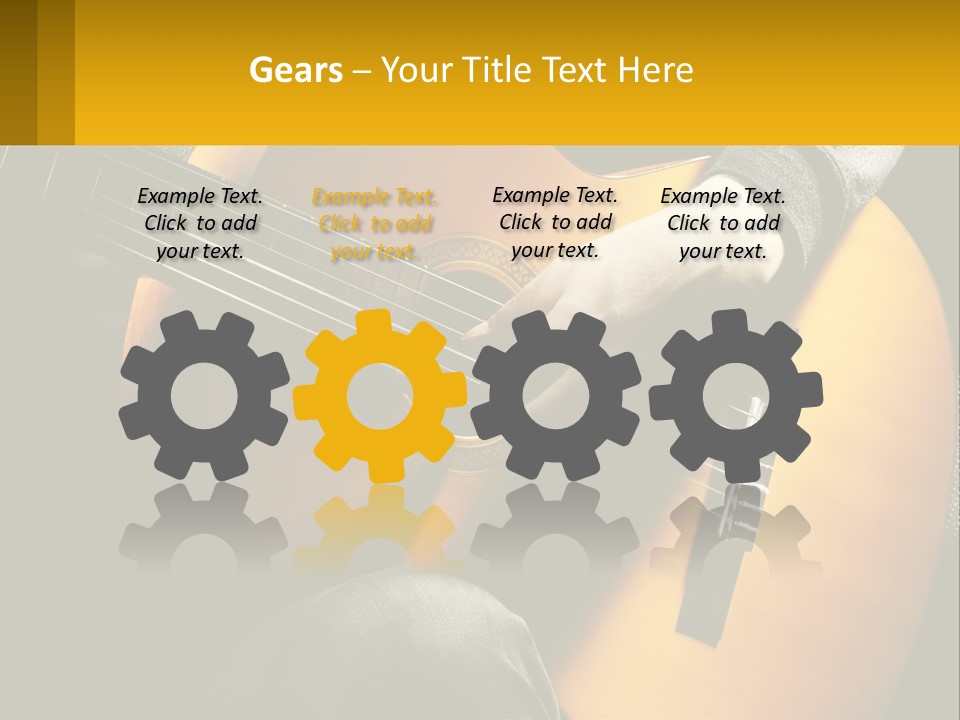 Sixstring Musical Instrument Stringed PowerPoint Template