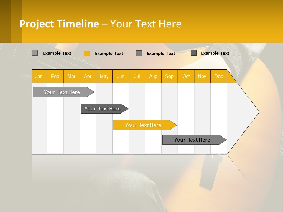 Sixstring Musical Instrument Stringed PowerPoint Template