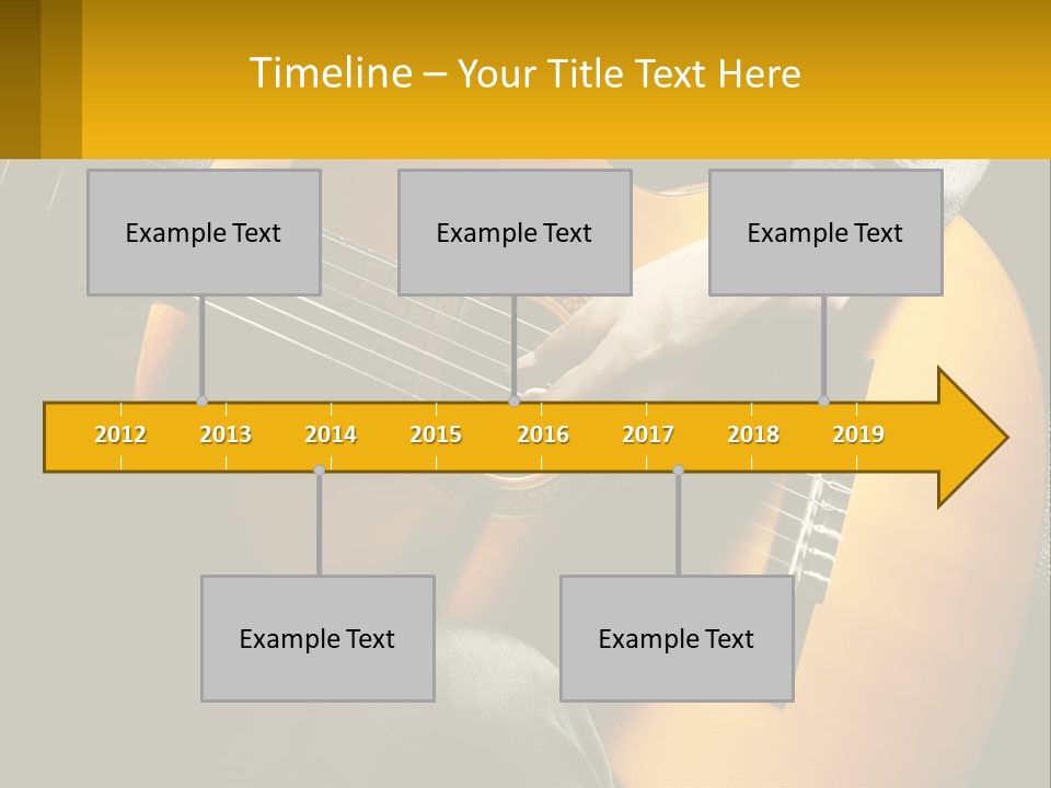 Sixstring Musical Instrument Stringed PowerPoint Template