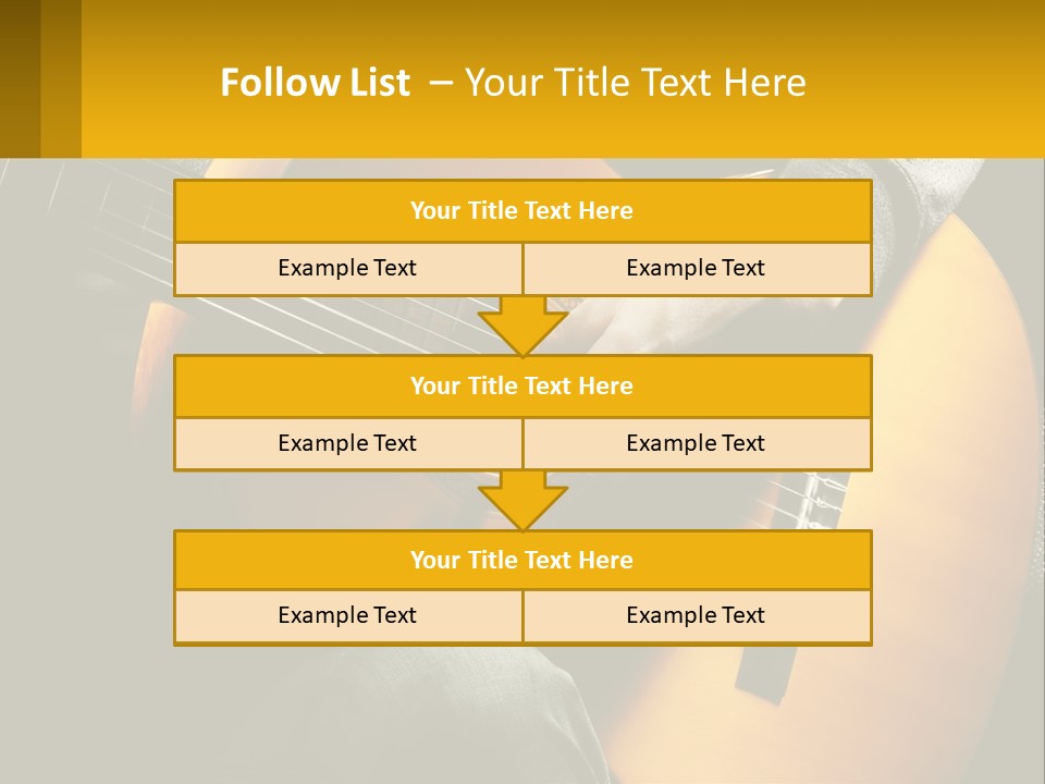 Sixstring Musical Instrument Stringed PowerPoint Template