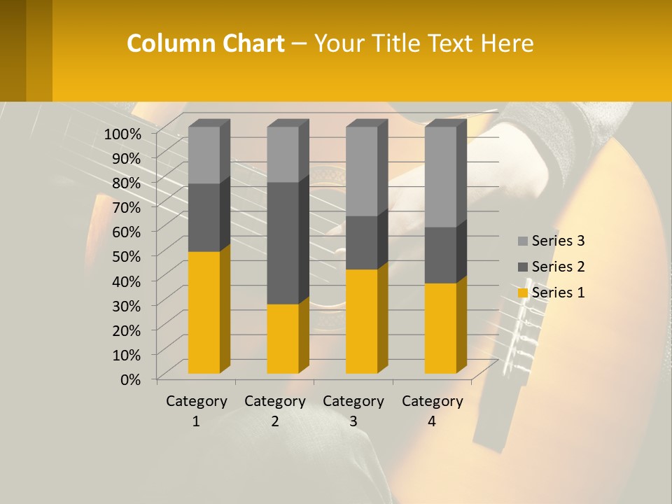 Sixstring Musical Instrument Stringed PowerPoint Template