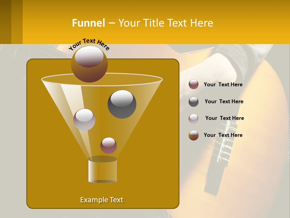 Sixstring Musical Instrument Stringed PowerPoint Template