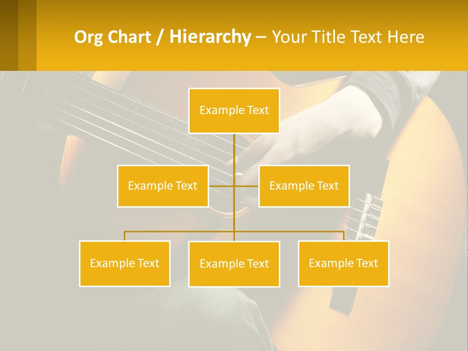 Sixstring Musical Instrument Stringed PowerPoint Template