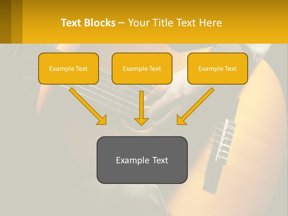 Sixstring Musical Instrument Stringed PowerPoint Template