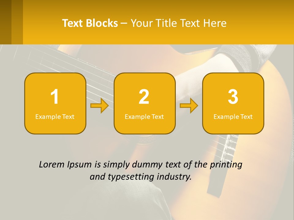 Sixstring Musical Instrument Stringed PowerPoint Template