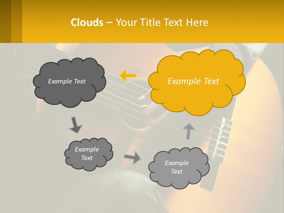 Sixstring Musical Instrument Stringed PowerPoint Template
