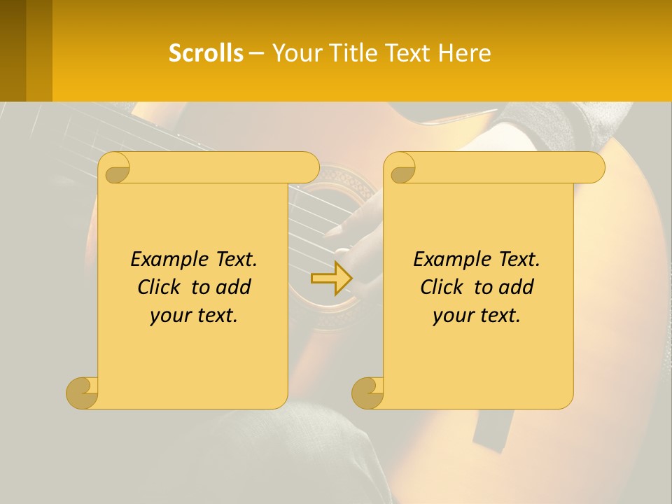 Sixstring Musical Instrument Stringed PowerPoint Template
