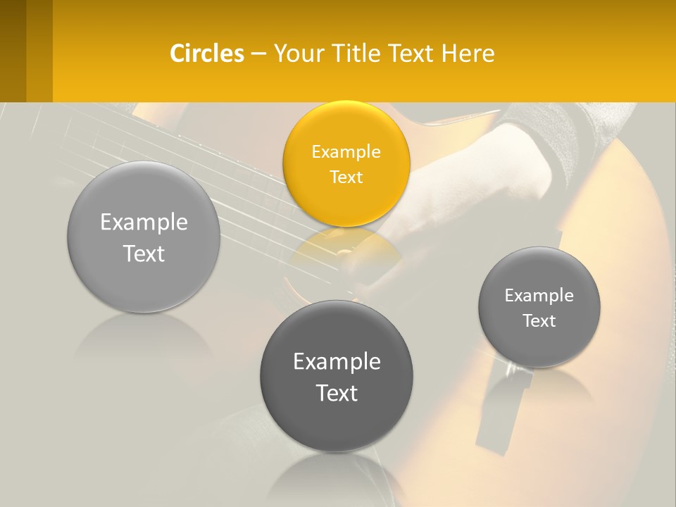 Sixstring Musical Instrument Stringed PowerPoint Template