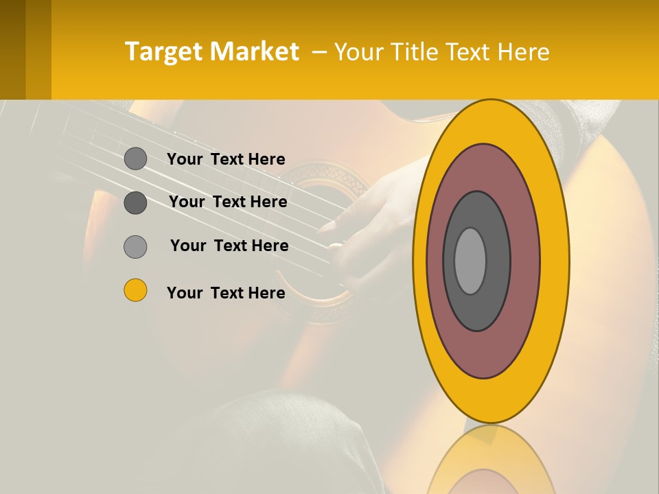 Sixstring Musical Instrument Stringed PowerPoint Template