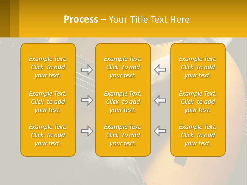 Sixstring Musical Instrument Stringed PowerPoint Template