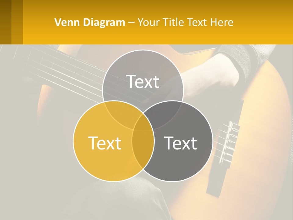 Sixstring Musical Instrument Stringed PowerPoint Template