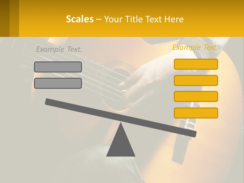 Sixstring Musical Instrument Stringed PowerPoint Template