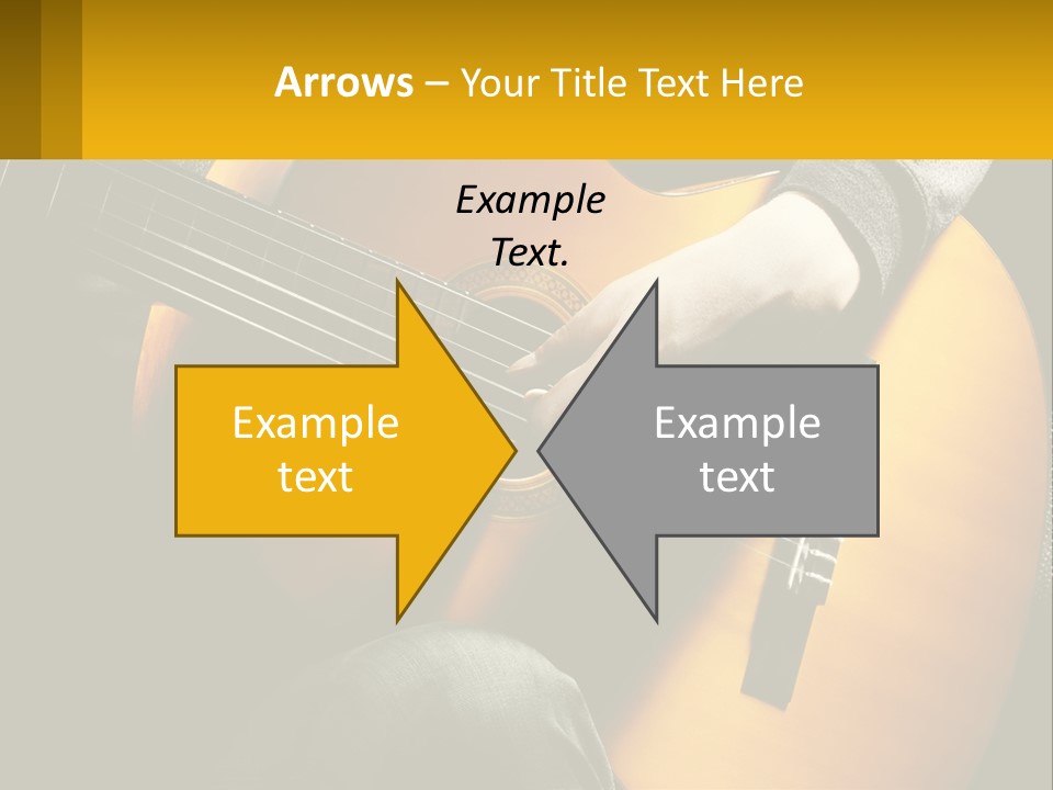 Sixstring Musical Instrument Stringed PowerPoint Template