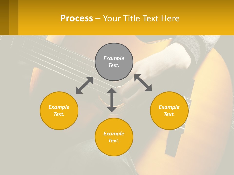 Sixstring Musical Instrument Stringed PowerPoint Template