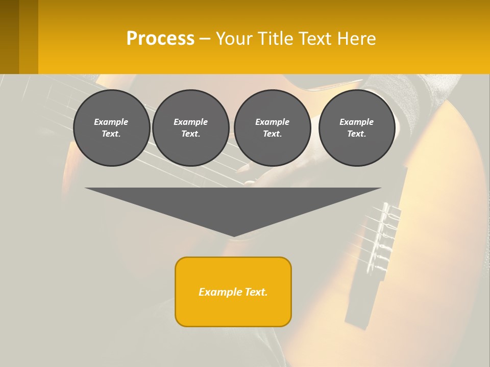 Sixstring Musical Instrument Stringed PowerPoint Template