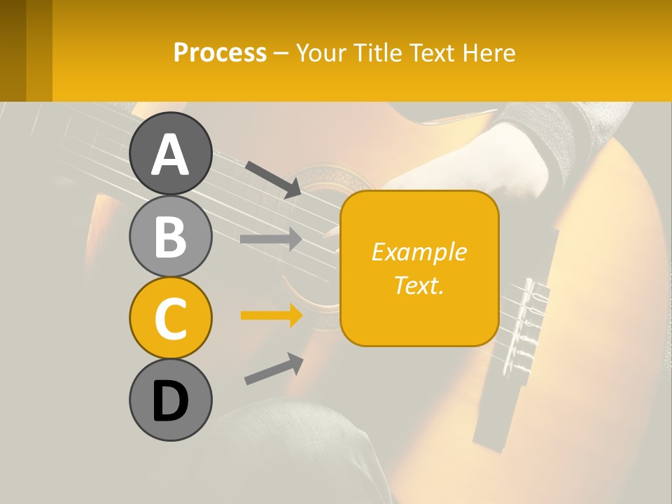 Sixstring Musical Instrument Stringed PowerPoint Template