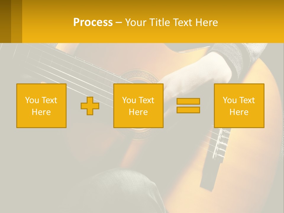 Sixstring Musical Instrument Stringed PowerPoint Template
