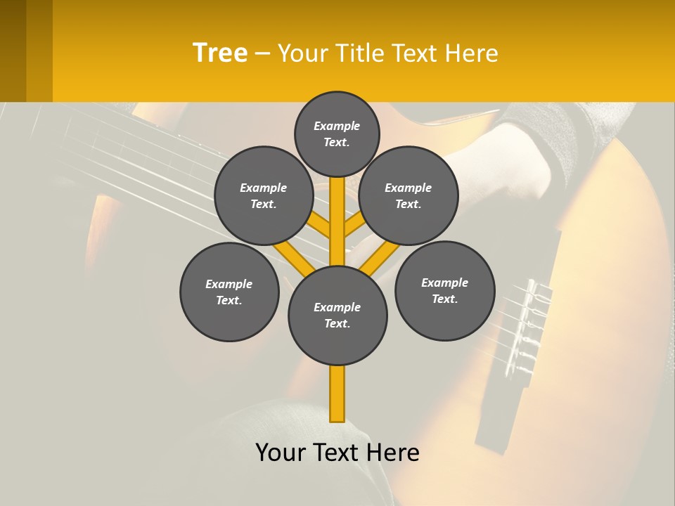Sixstring Musical Instrument Stringed PowerPoint Template