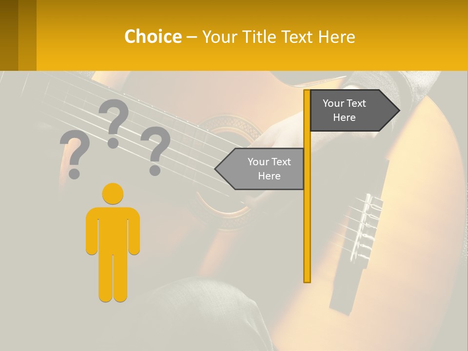 Sixstring Musical Instrument Stringed PowerPoint Template