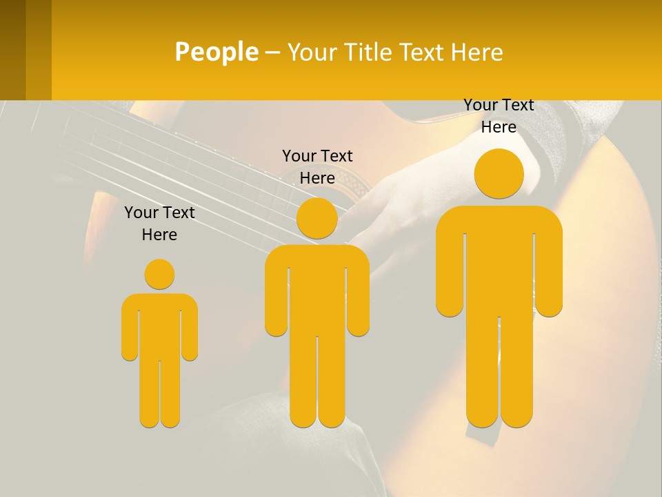 Sixstring Musical Instrument Stringed PowerPoint Template