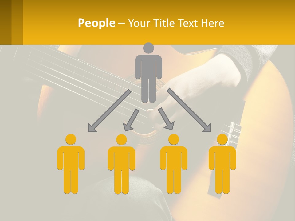 Sixstring Musical Instrument Stringed PowerPoint Template