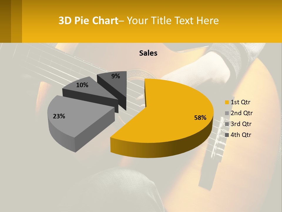 Sixstring Musical Instrument Stringed PowerPoint Template