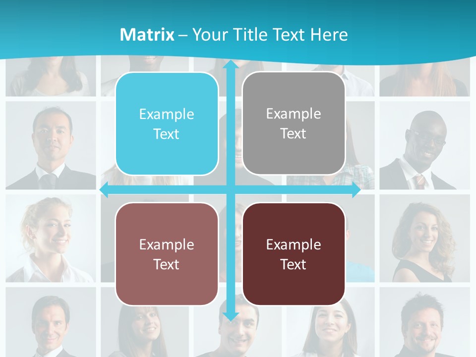 Square Brunette Caucasian PowerPoint Template